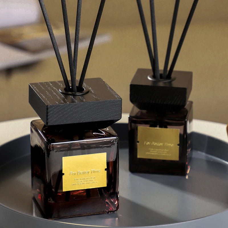 DGC Rich Fragrance Floral 100ml Reed Diffuser Set Fragrance Oil Amber Glass Bottle With Stick and Box Living Room Reed Diffuser