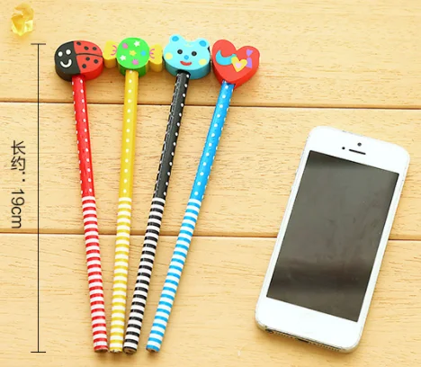 Custom Gift Animal Eraser Topper Pencils Cute for Kids