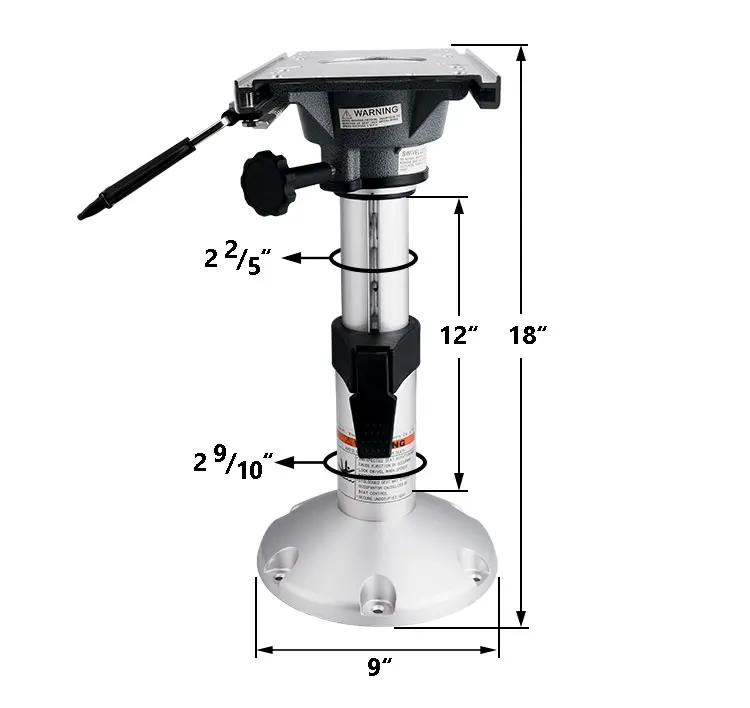 Hanse Marine Aluminium Adjustable Pedestal For Boat Seat High Quality