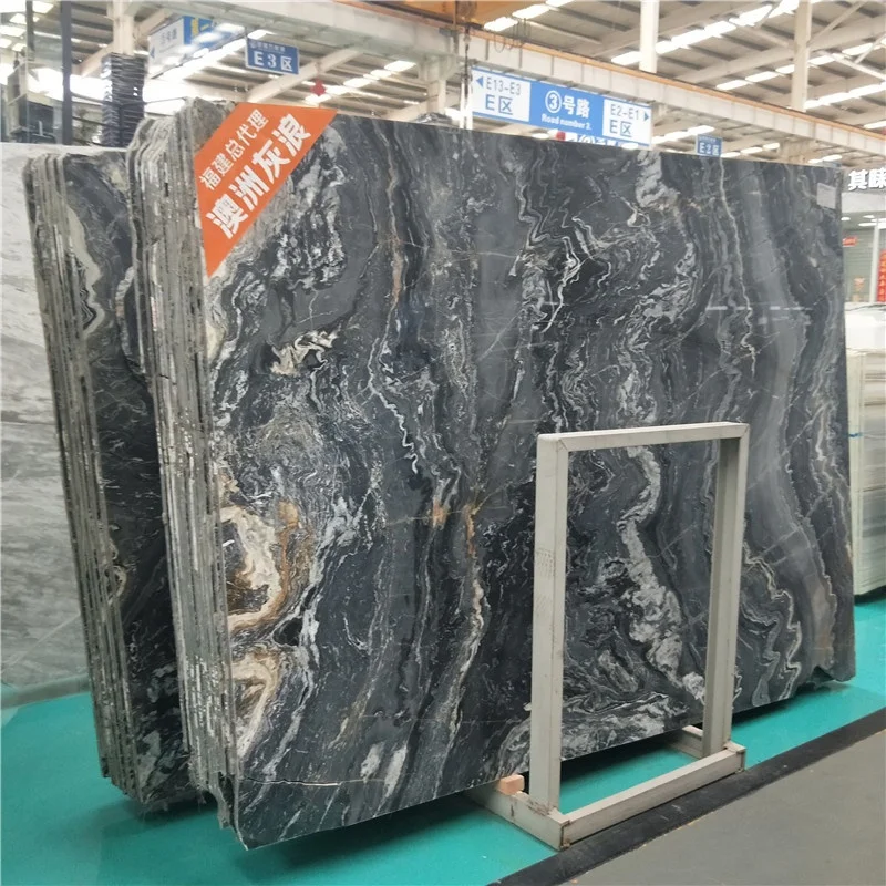 검정색 다크 그레이 베인 스톤 대형 슬래브 바닥 타일, 대리석 검정색 석재 욕실 벽 및 바닥 타일 디자인