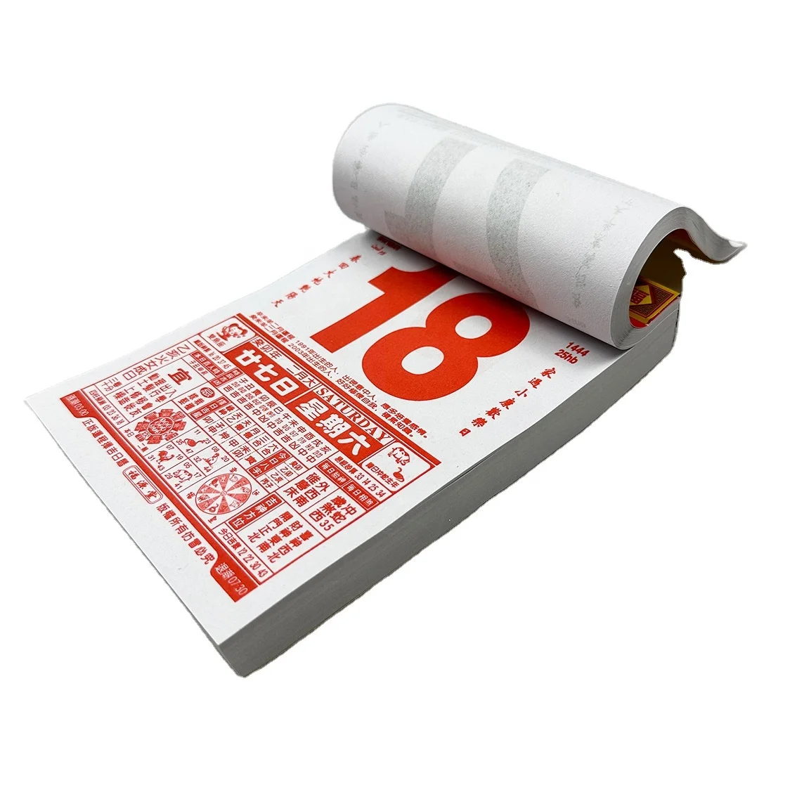 2024 Wholesale Custom Calendar Printing 365 Pages Date Block Calendar Chinese Traditional Calendar