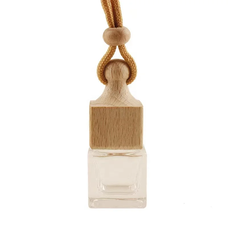 Wholesale Fancy Square Shape Car Diffuser Bottle Hanging Empty Car Perfume Bottle 8ml