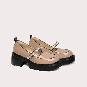 Custom Dress Shoes Spring Autumn Luxury Fashion Soled Mary Design Flat New Arrival Women Chunky Loafer