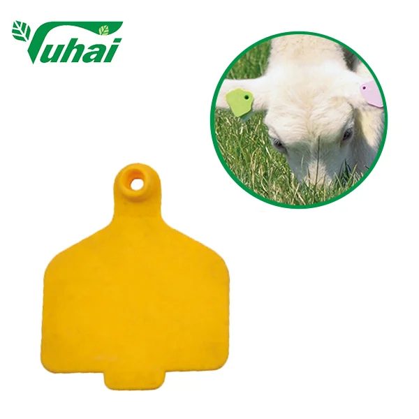 Custom Printed 7.5*7.5cm Size RFID Cattle Ear Tags for Cow Calf Sheep Pig Horse 1.5mm Thickness New for Farm Use