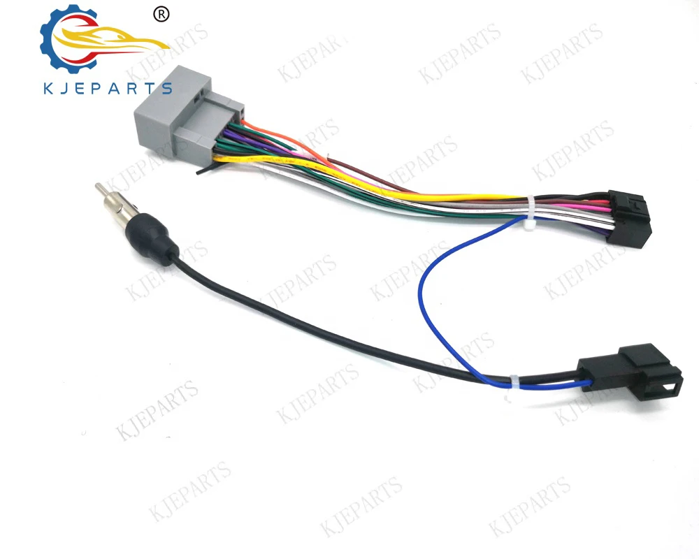 Car 24 Pin Complete Wiring Harness Connector With Antenna For Hondas