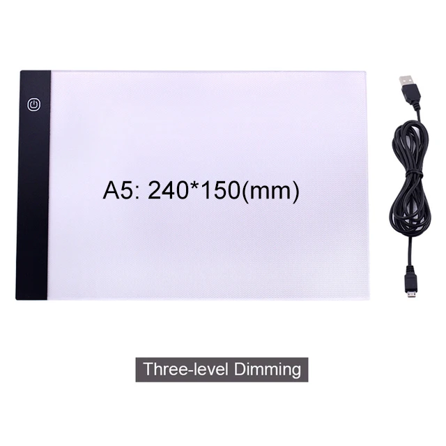 Eye Protection A5 LED Drawing Tablet Diamond Painting Board Copy