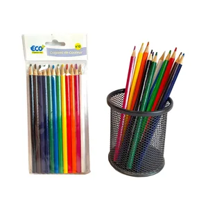 Wholesale Custom Packaging LOGO 12 Colored Pencil Set Artists Sketching and Professional Drawing School Wooden Pen