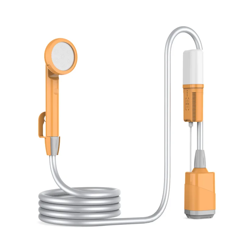 Portable Outdoor Shower IPX8 Detachable Rechargeable Battery with Lighting Function Perfect for Pet Cleaning , Plant Watering