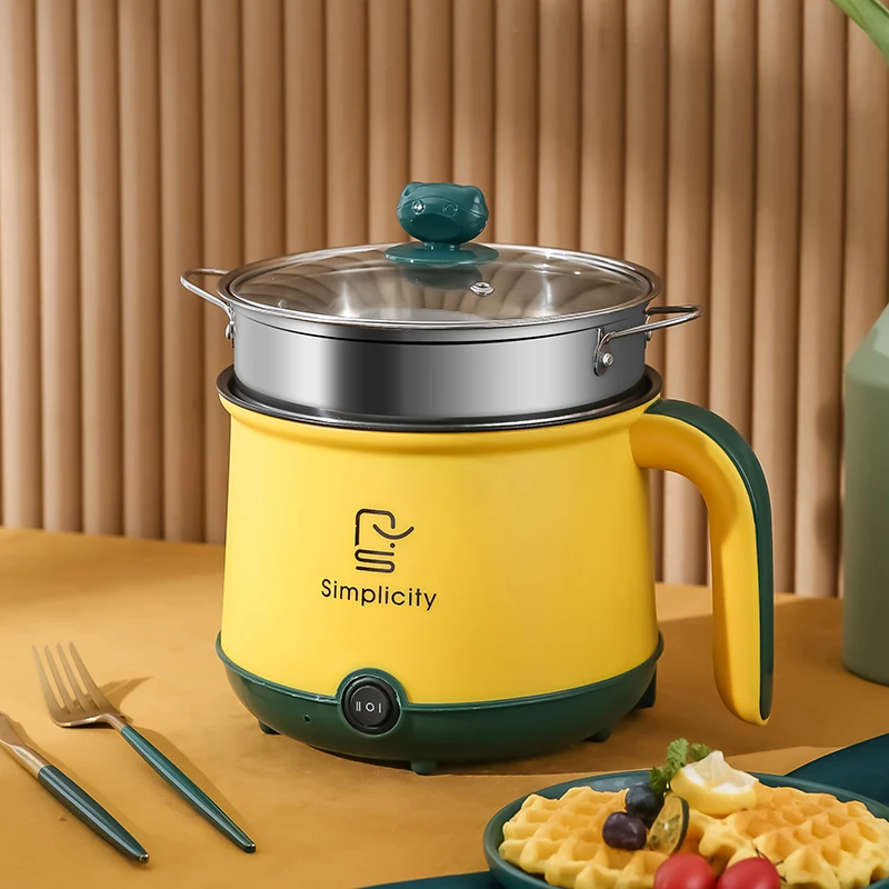 Multi Function Mini Hot Pot Multi Electric Rice Cooker Cooking Pot Food Pan Non Stick Coating Frying Pan Household Portable 600