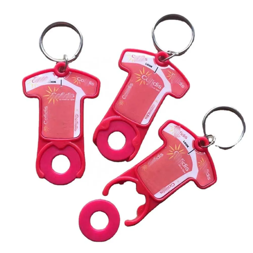 プロモーションギフトキーホルダープラスチックトロリートークンコイン1ユーロキーホルダーサッカースポーツTシャツスタイルキーリング付き|  Alibaba.com