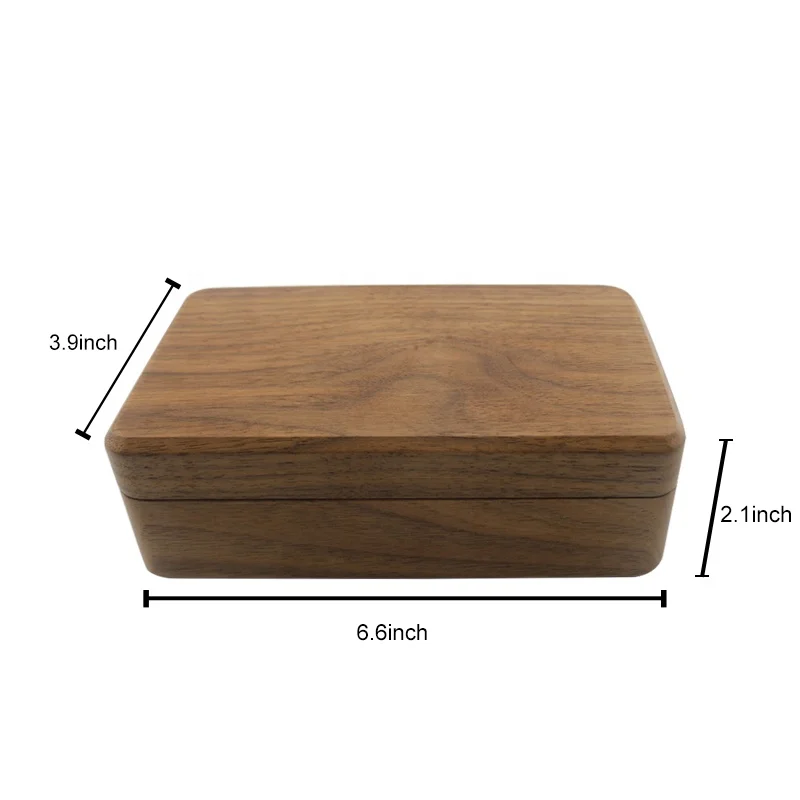 Изготовленный на заказ логотип; Подарок на свадьбу; Подарок на день рождения; Грецкого ореха роскошная коробка ювелирных изделий Организатор ящик для хранения ювелирных изделий