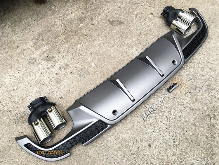 W205 Modified Diffuser for Mercedes Benz C Class W205 C220 C250 C400 C300 Rear Diffuser 2014 2019