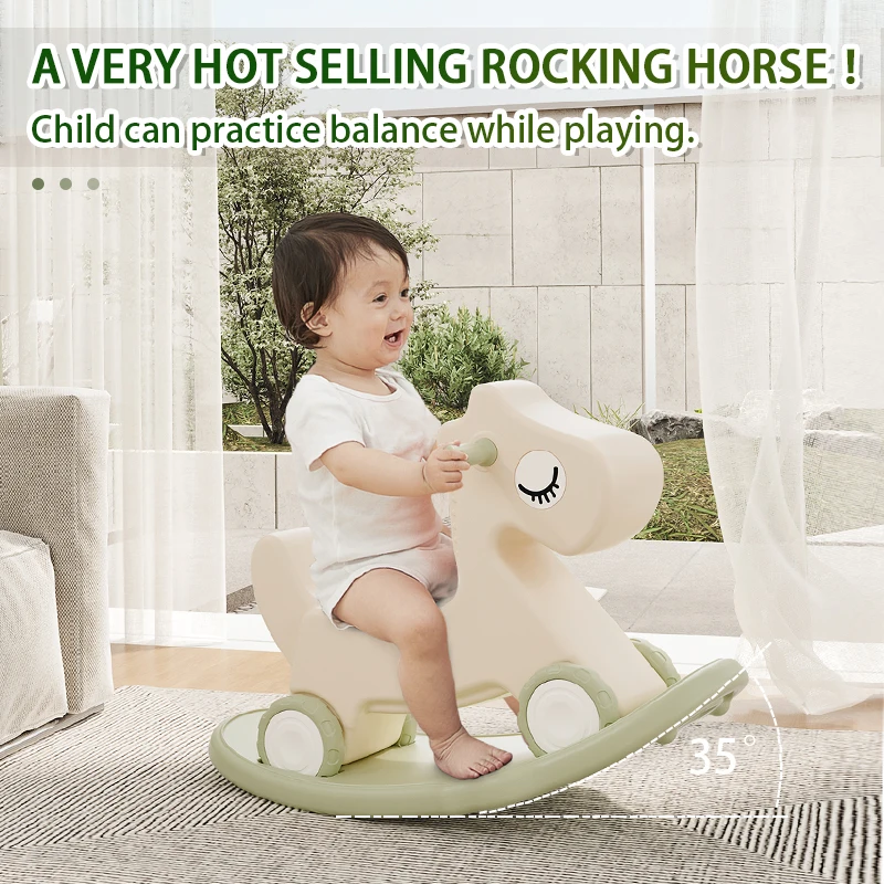 Dual Function Plastic Cheap Rocking Chair Baby Horse Chair for