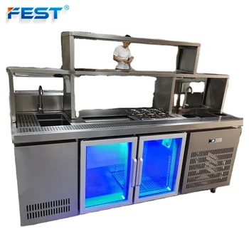 FEST Multifunctional Stainless Steel Bubble Tea Bar Station OEM