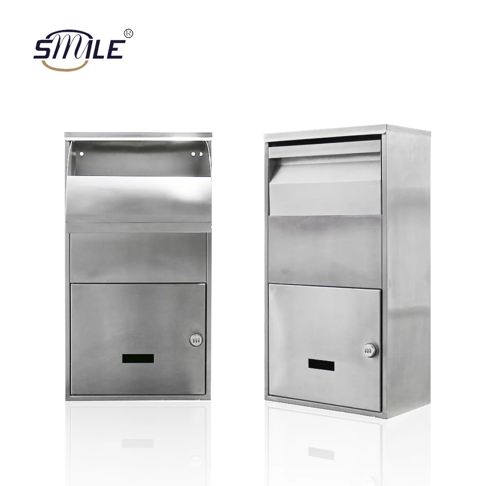 SMILE Large Package Delivery Parcel  Home Mail Drop Box Secure Metal Delivery Box Outdoor Locking Parcel Box
