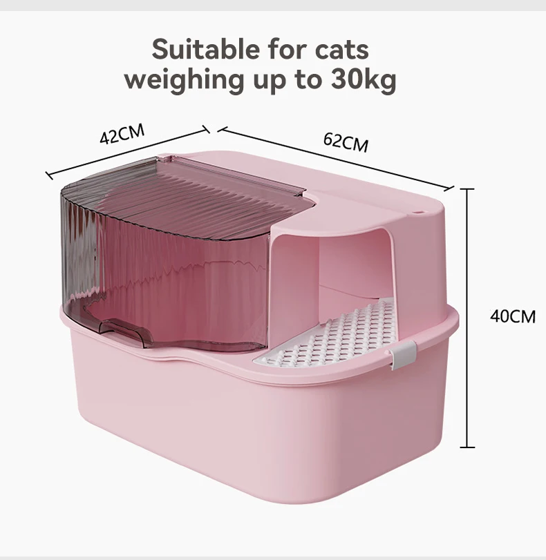 Litter Box Oversized Hallway Type Spatter-proof Fully Enclosed Litter Box Poop Bowl Deodorant Cat Toilet Cat Supplies details