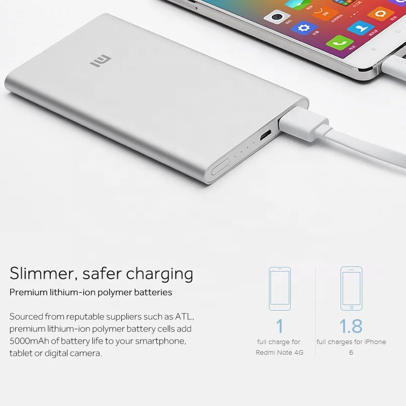 Buy Xiaomi Power bank 5000mAh Silver ORIGINAL online. Price, Full  Description, photo, videos, comments – www.