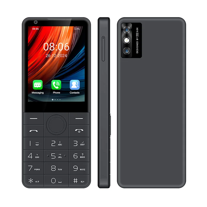 DOOV R77C Telefone Android Dual SIM 4G com Teclado, Smartphone com