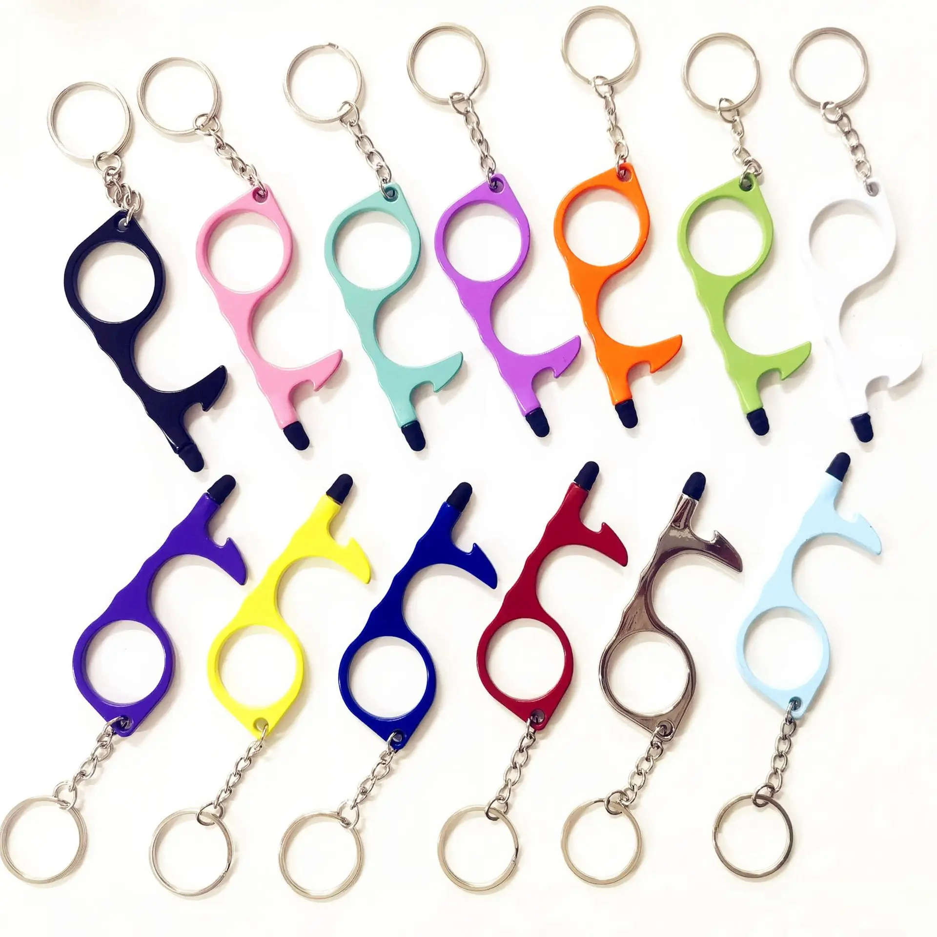Opener Keychain Tool No Touch Keychain Bulk Antimicrobial Anti