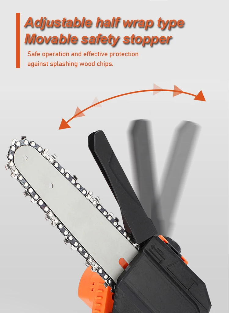 Mini Chainsaw Cordless Handheld Portable Branch Wood Cutter Pro Hand Saw 8 Inch Electric Pruning Shears Chainsaw Household  Tool
