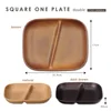 Carré une assiette double (naturel/brun/brun foncé)