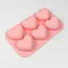 6 corazones rosa