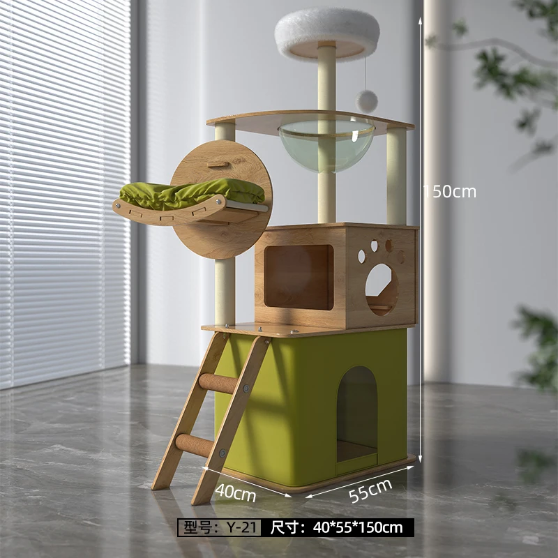 Yueshang New Design Arrived Scraper Tree for Cats Luxurious Kratzbaum Cat Tree Playing Cat Tree with Hammock