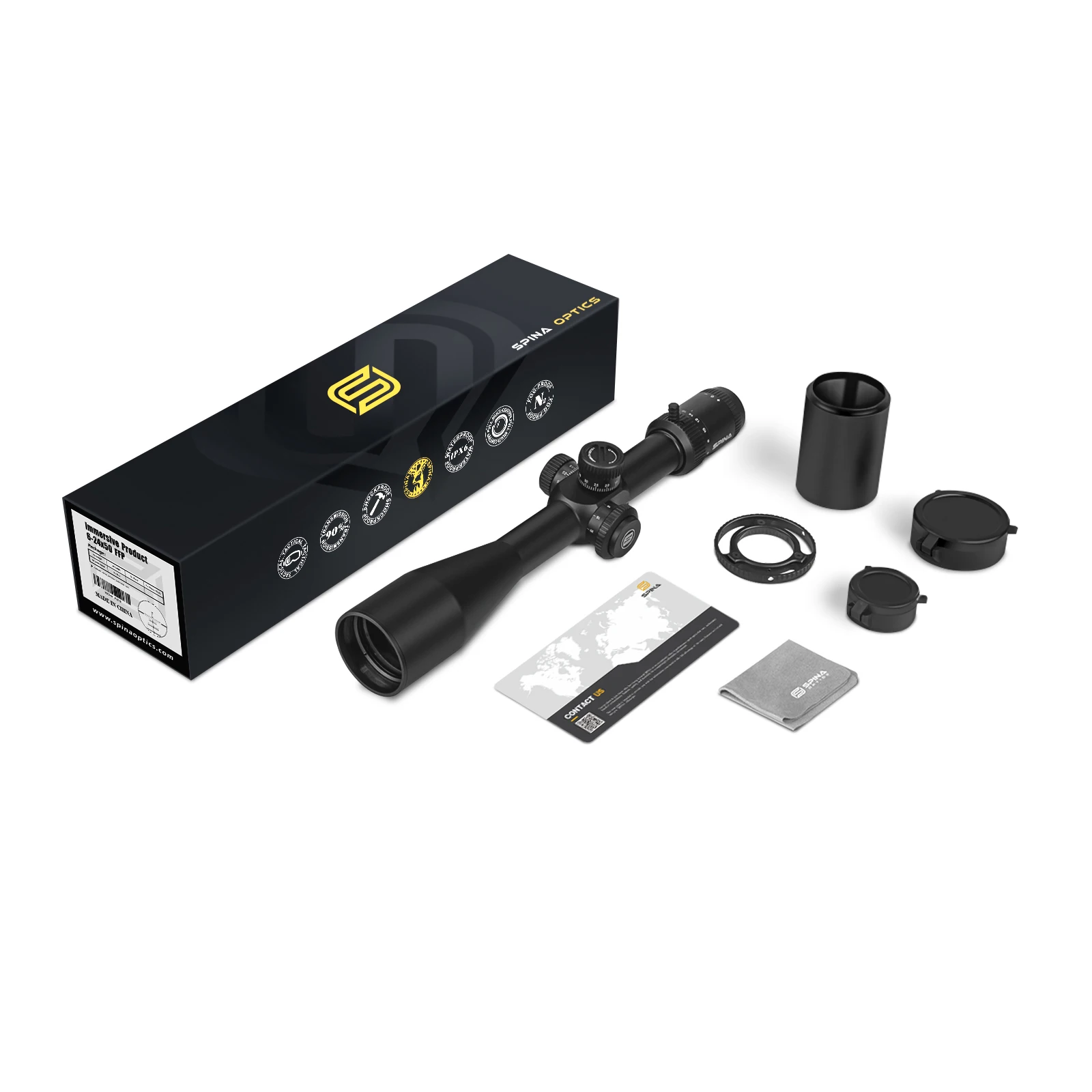 Long Range Tactical Hunting Scopes 6-24x50 First Focal Plane Telescopic Sight with Side Focus