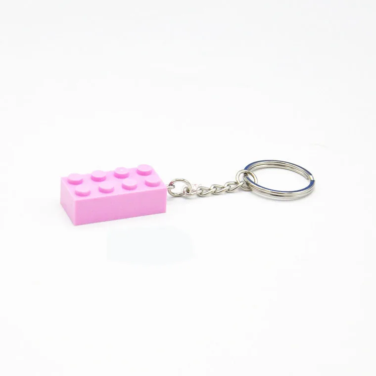Wholesale Custom Creative Promo Building Block Keychain Toy Bricks Rectangular Acrylic Key Chain
