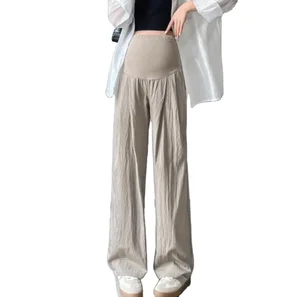 Pregnant Women's Pants Summer Thin New Style of Wide Leg Pants Summer Dress