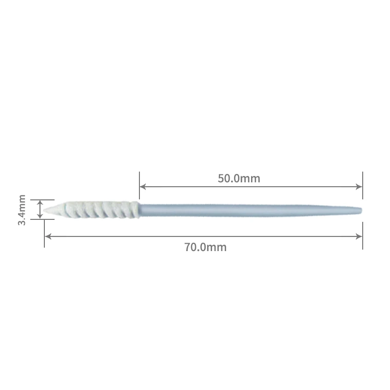 Тонкая остроконечная спиральная чистая комната полиэстера пены Esd головы CM-PS752 вытирает тампоном для чистки электроники 2
