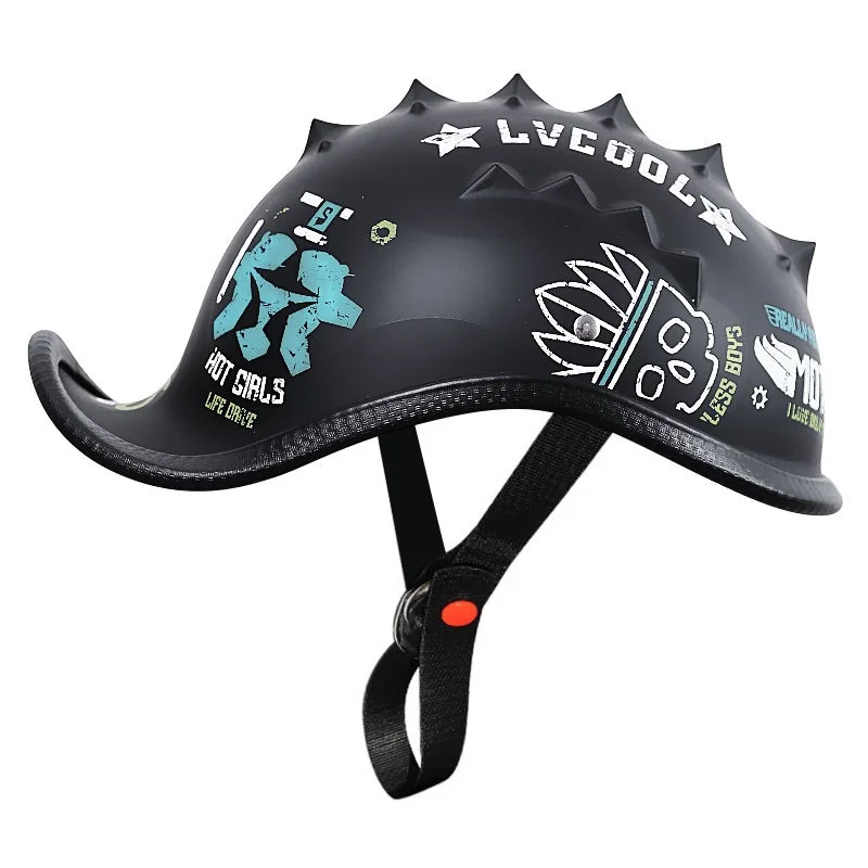 OEM Hedgehog Personality Lightweight Style Harr Ladle Helmet Motorcycle Half Face Helmet Motorcycle for Men Picture