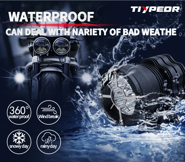 product tiypeor universal 6chips headlight for motorcycle led auxiliary fog light driving lamp 6300lm ipx8 waterproof motor spotlight-4