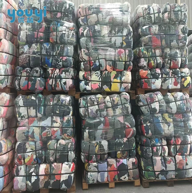 Youyi High Quality Cleaning Cloth 35-55 cm Mixed Dark Color t Shirt Industrial Cotton Cleaning Rgas