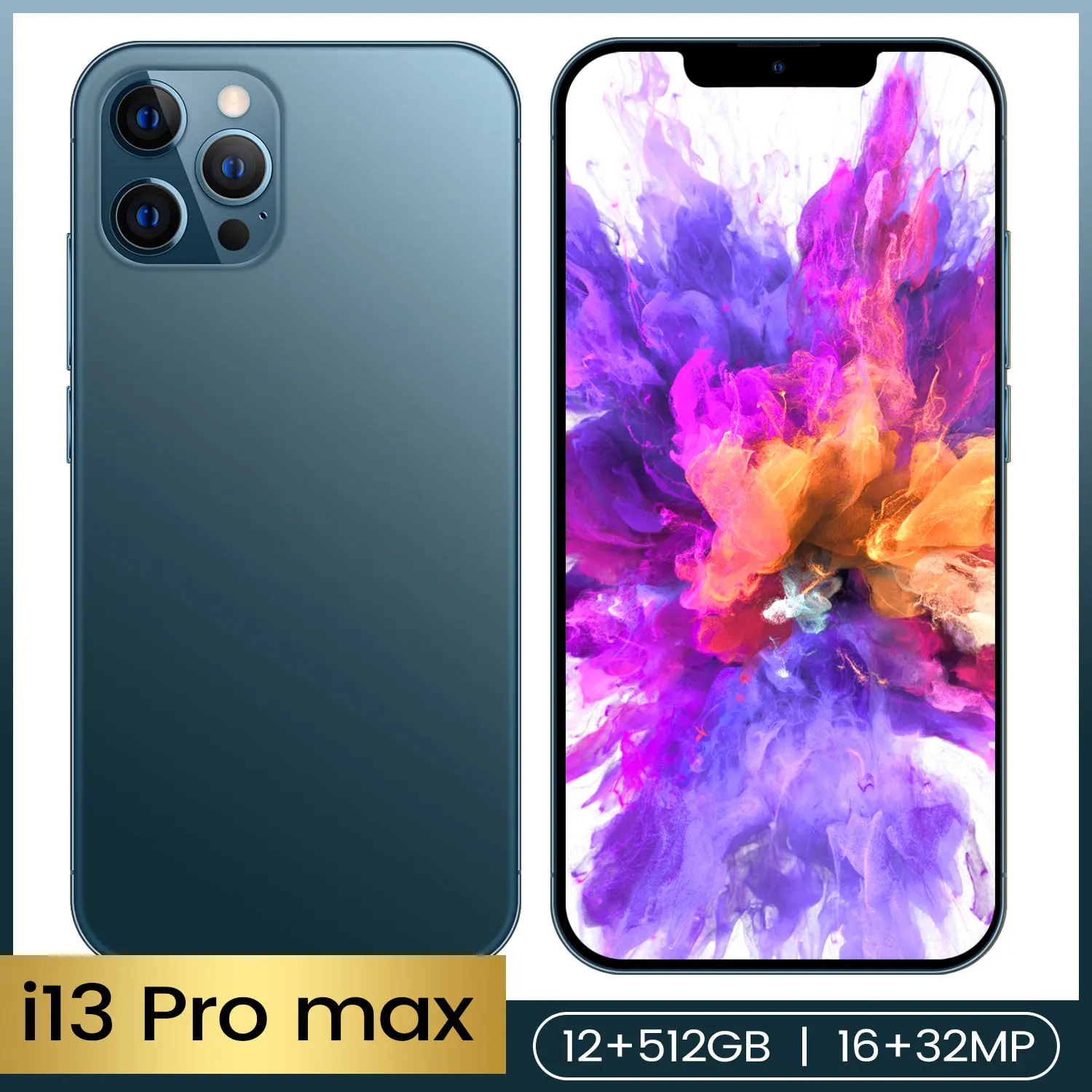 Новое поступление мобильный телефон PHONE13 PRO 12 Гб + 512 ГБ 6,7 дюймовый полный дисплей Android 10,0 мобильный телефон I13 PRO MAX сотовый телефон смартфон