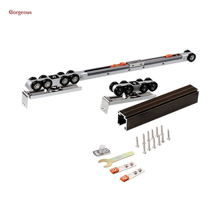 Gorgeous Modern Soft-Closing Roller Spring Sliding Door System with Damper Tracking for Sliding Gates