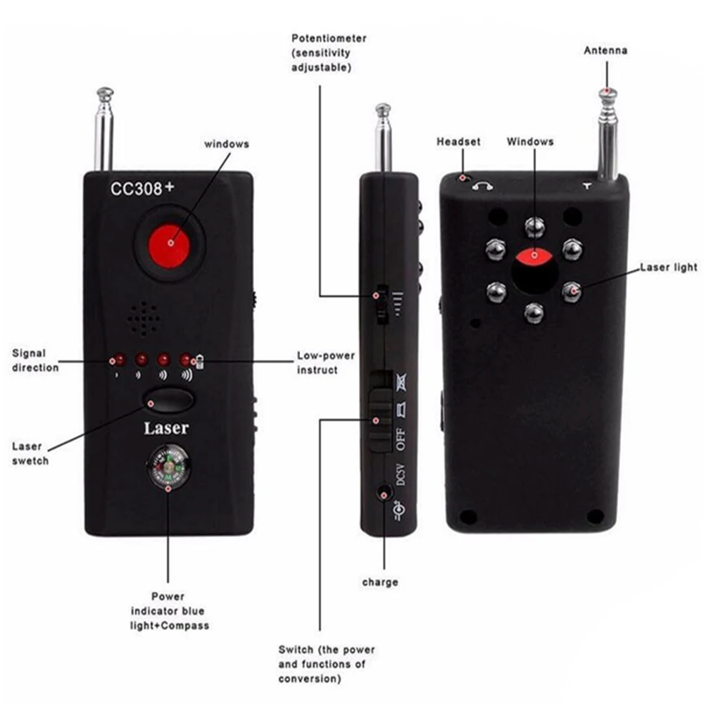 Full range all sale round detector cc308+