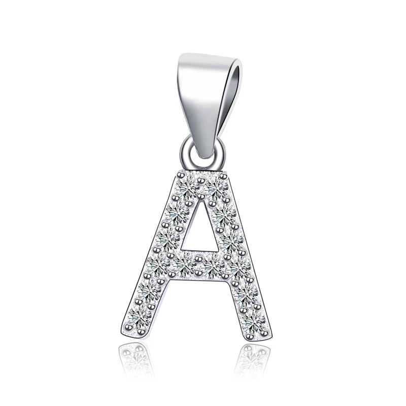 Less then 1 dollar gift 925 silver initial letter A custom alphabet custom pendant china