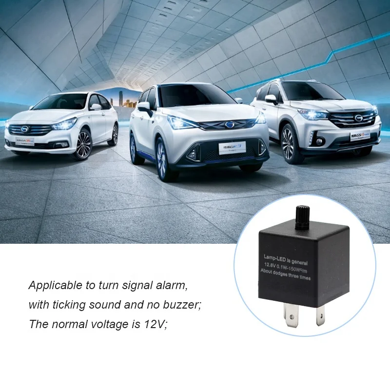 Waterproof 12V 3 Pins CF13 Adjustable LED Flasher Relay for Turn Signal Lights Led Bulb Hyper Blink Flashing