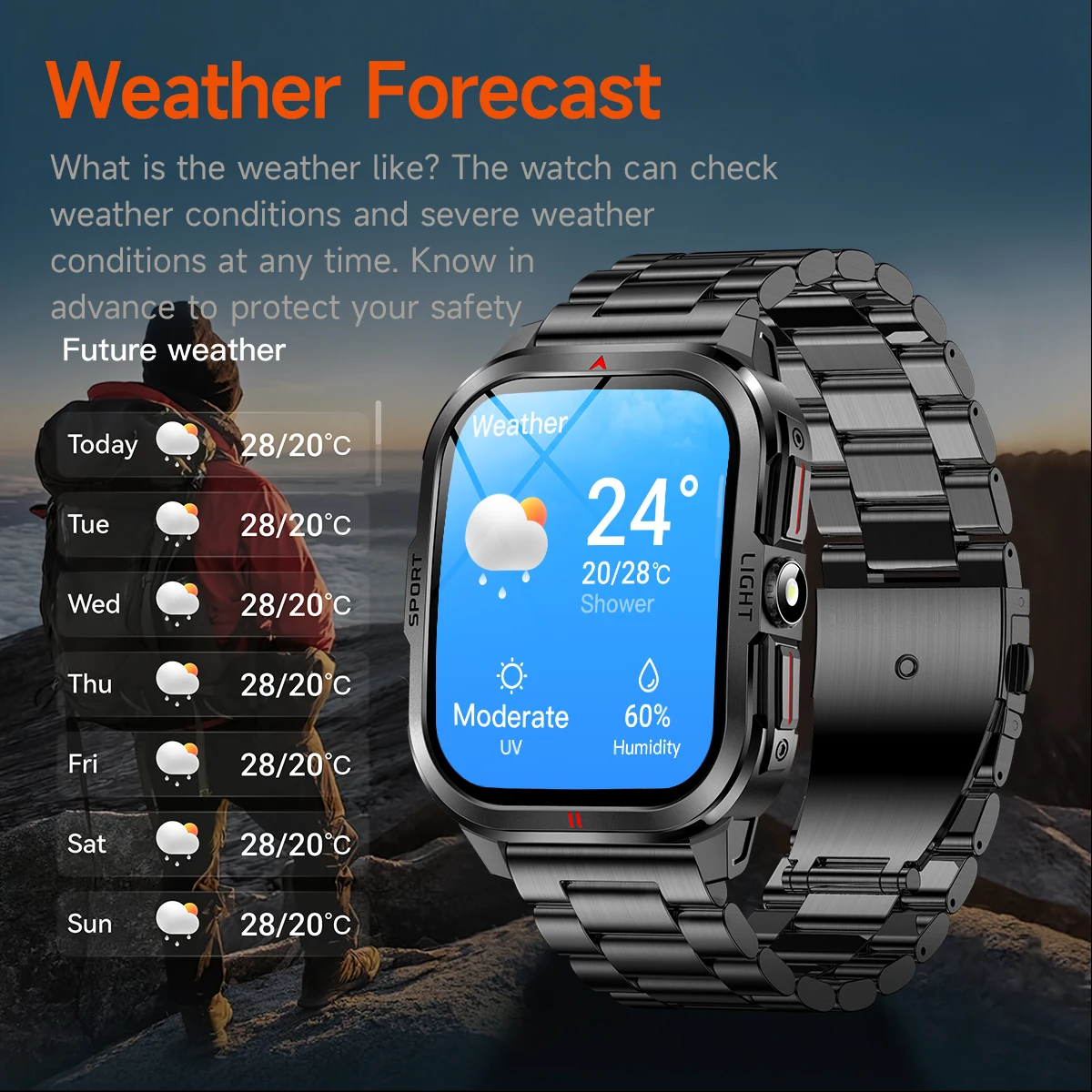 If you are searching for a supplier of a product with perfect quality control and highly competitive prices, which gives you an advantage in expanding your local market, then contact us now!  Competitive suppliers of   MK98 Flashlight Outdoor Smart Watch with 2.01 Inch TFT 3ATM Heart Rate BT Calling Fitness Tracker Smart Watch for Men
