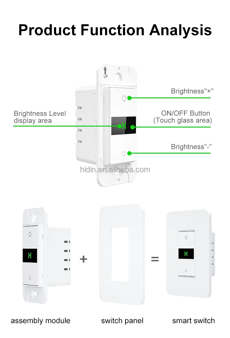 US 2024 New Model Milfra Smart Dimmer Switch Digital Display 3 Way Dimmer Smart Switch Works with Siri Neutral Wire Required