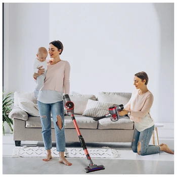 赤黒ワイヤレスハンドヘルド直立コードレス掃除機| Alibaba.com