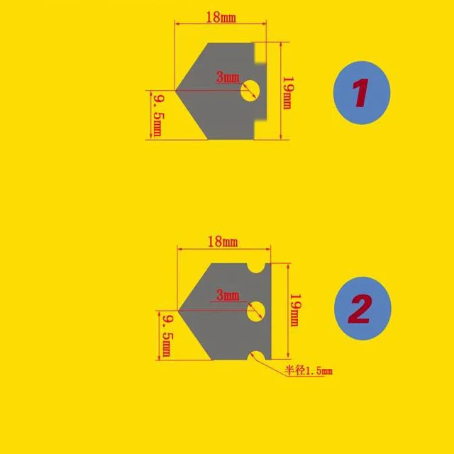 Special Triangular Double Edge Cutter Blade for Pipe Cutting