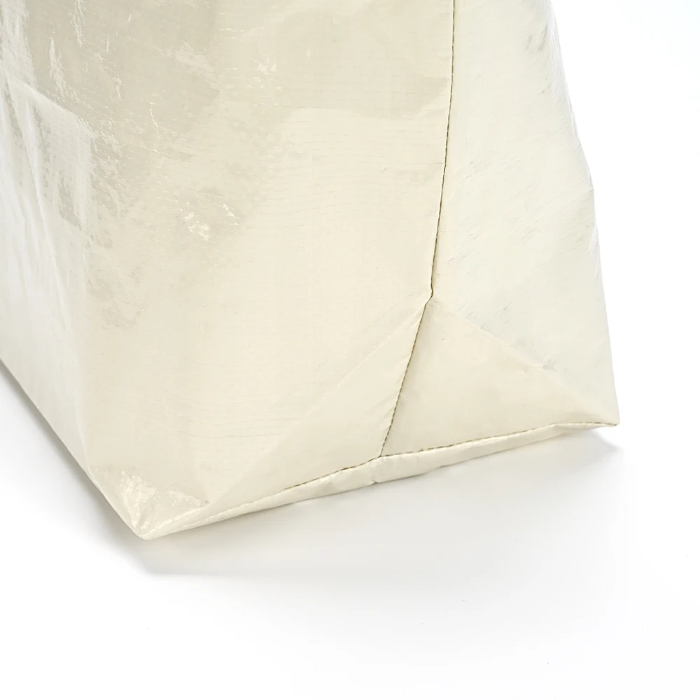 Custom Recycled PP Woven Shopping Tote Bag Eco-Friendly Reusable Grocery Bag with Logo Laminated Waterproof and Durable factory