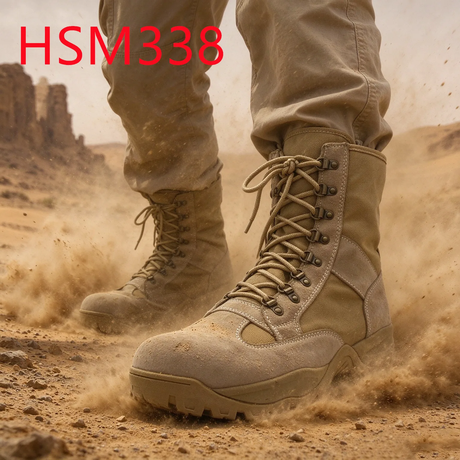 HY,outdoors Explore Waterproof Membrane Lining Hua Singh Combat Boots extra Shock-proof Sole 8 Inch Tactical Hiking Boots HSM338