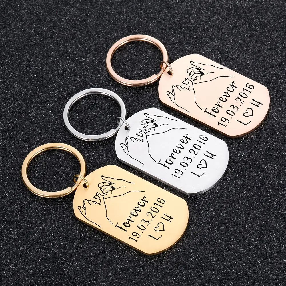 Pinky Promise personalised Keyring Couples Gift