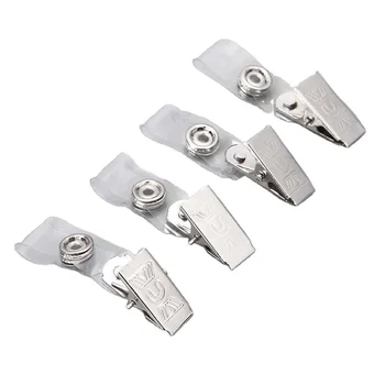 Wholesale Metal Badge Clip For Id Attachment With Clear Folded Pvc ...