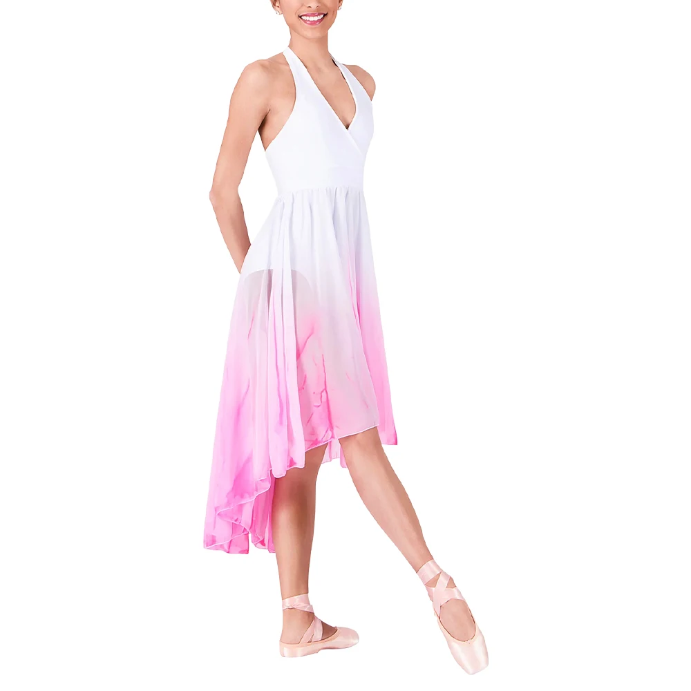 Ballet Dance Dress Ombre Modern Dance Costume High-low Lyrical Dresses ...