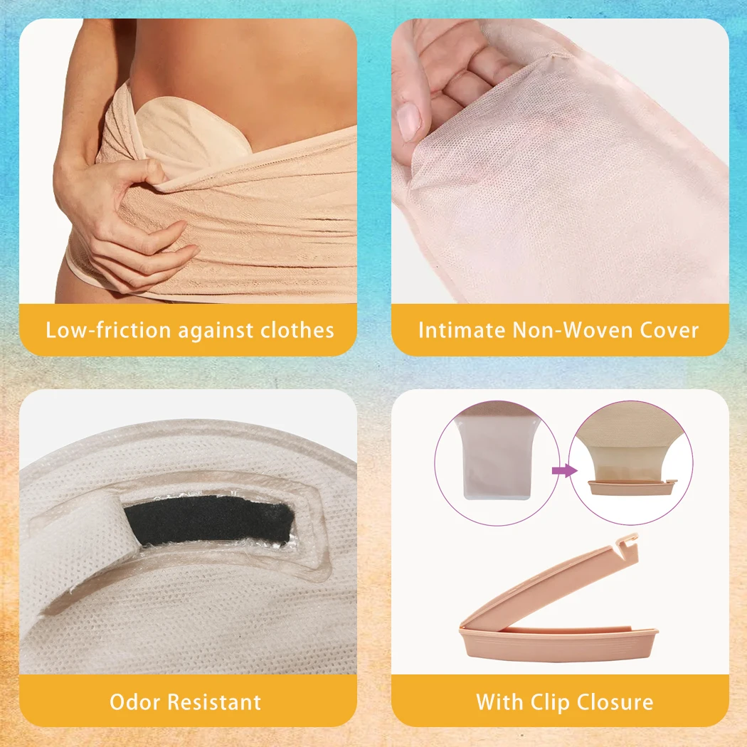 Bluenjoy Best Ostomy Bag Colostomy Soft Cloth On Back (skin Friendly
