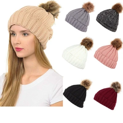 Buy Knitted Hat,Pom Pom Beanie,Knitted 